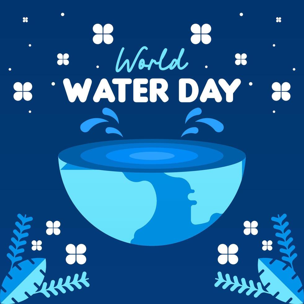 World water day background illustration vector