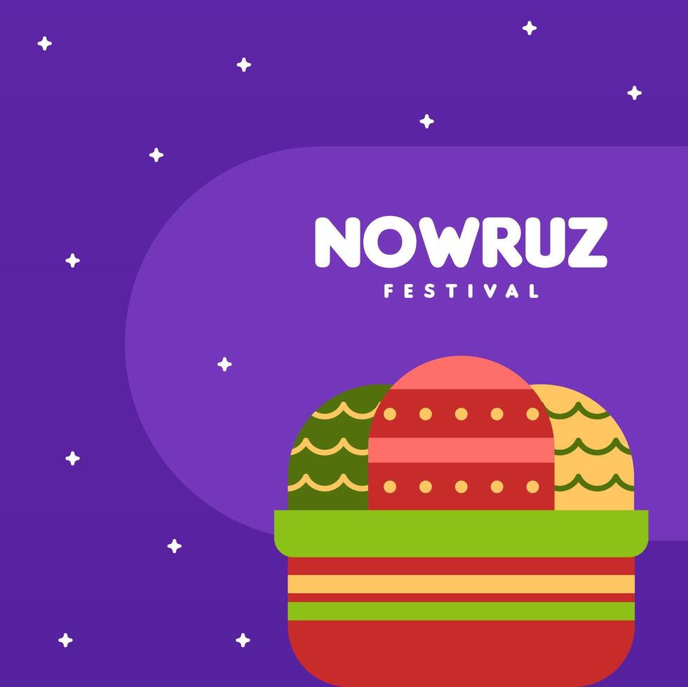 Happy nowruz festival web banner background illustration vector