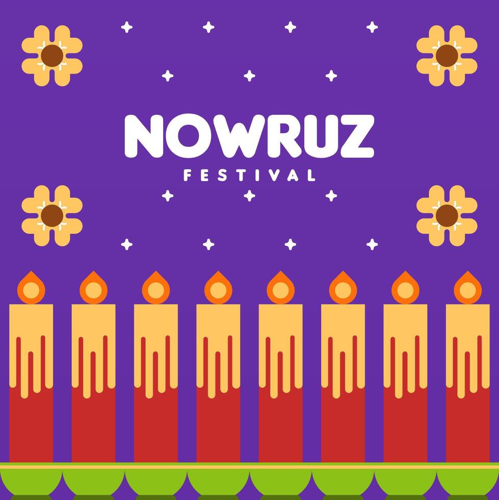 Happy nowruz festival web banner background illustration vector
