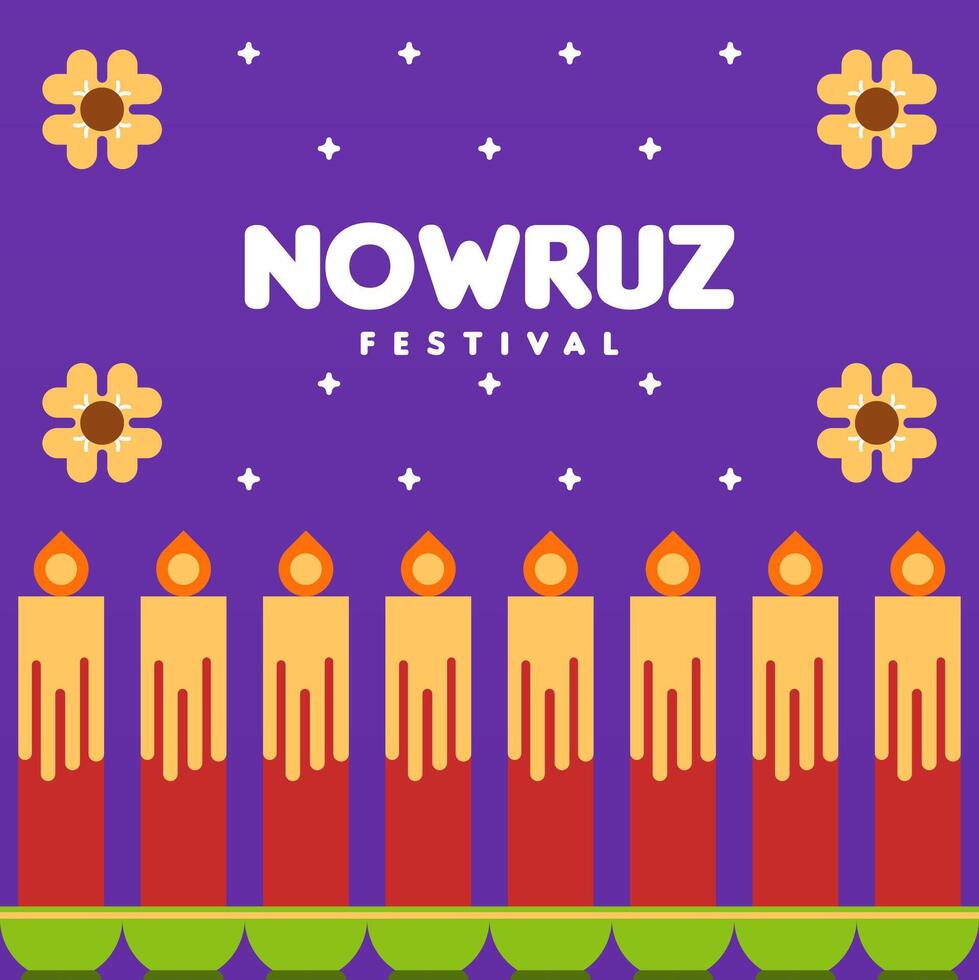 contento nowruz festival web bandera antecedentes ilustración vector