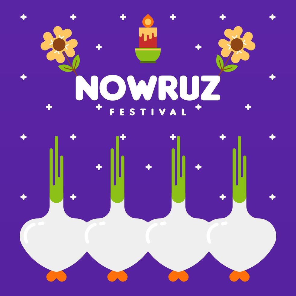 Happy nowruz festival web banner background illustration vector