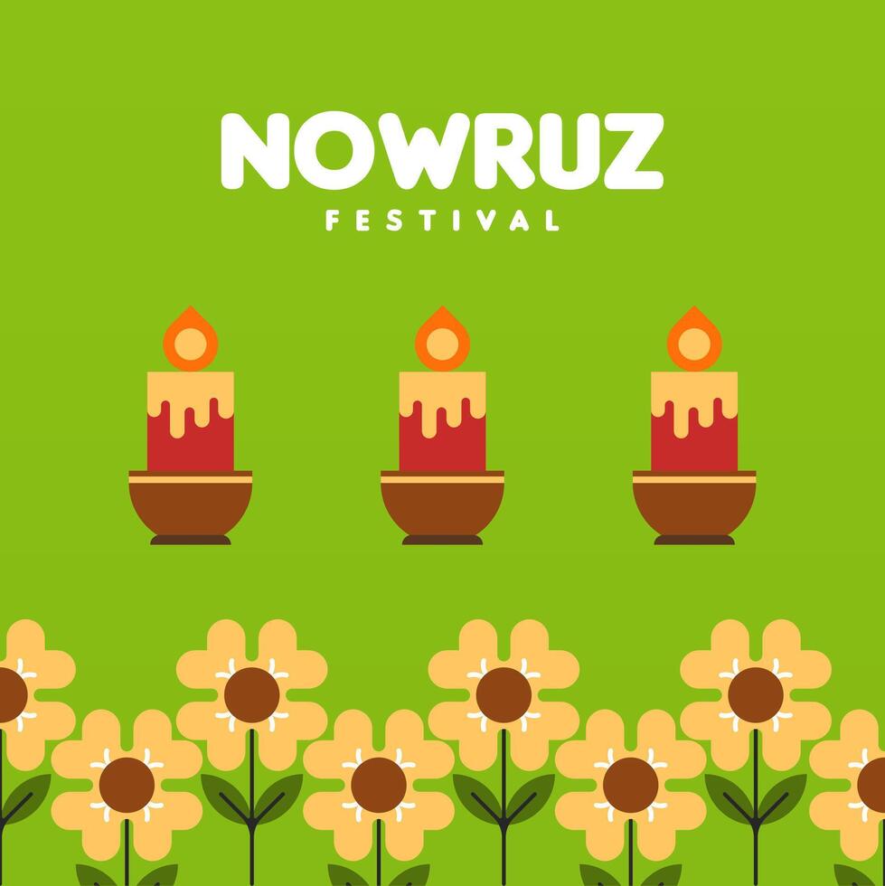 Happy nowruz festival web banner background illustration vector