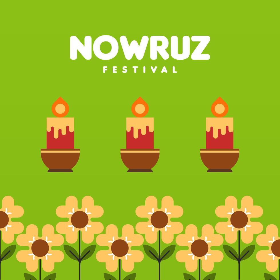 contento nowruz festival web bandera antecedentes ilustración vector