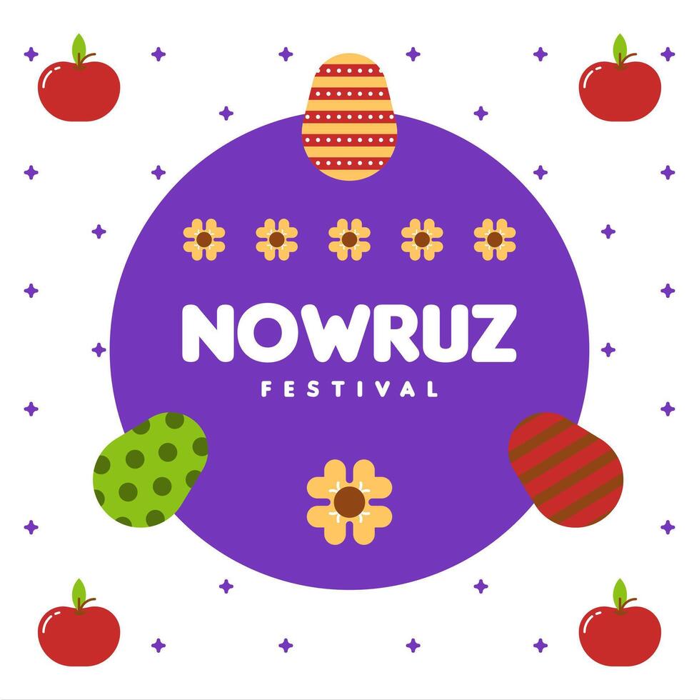 Happy nowruz festival web banner background illustration vector