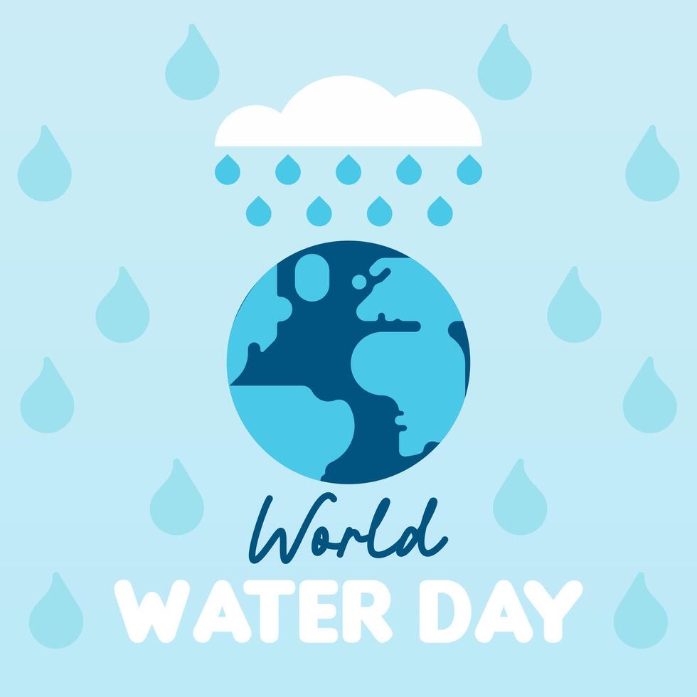 World water day background illustration vector