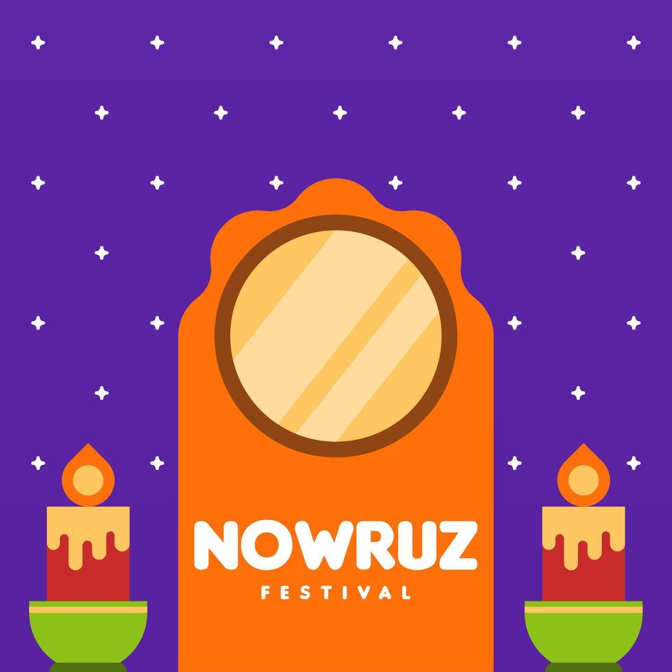 Happy nowruz festival web banner background illustration vector