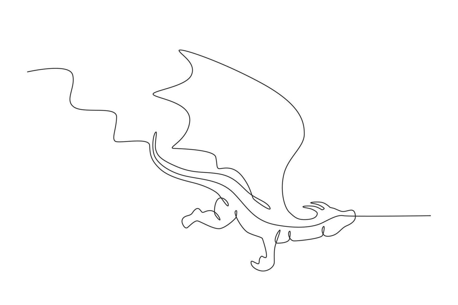 A dragon that has 4 claws vector