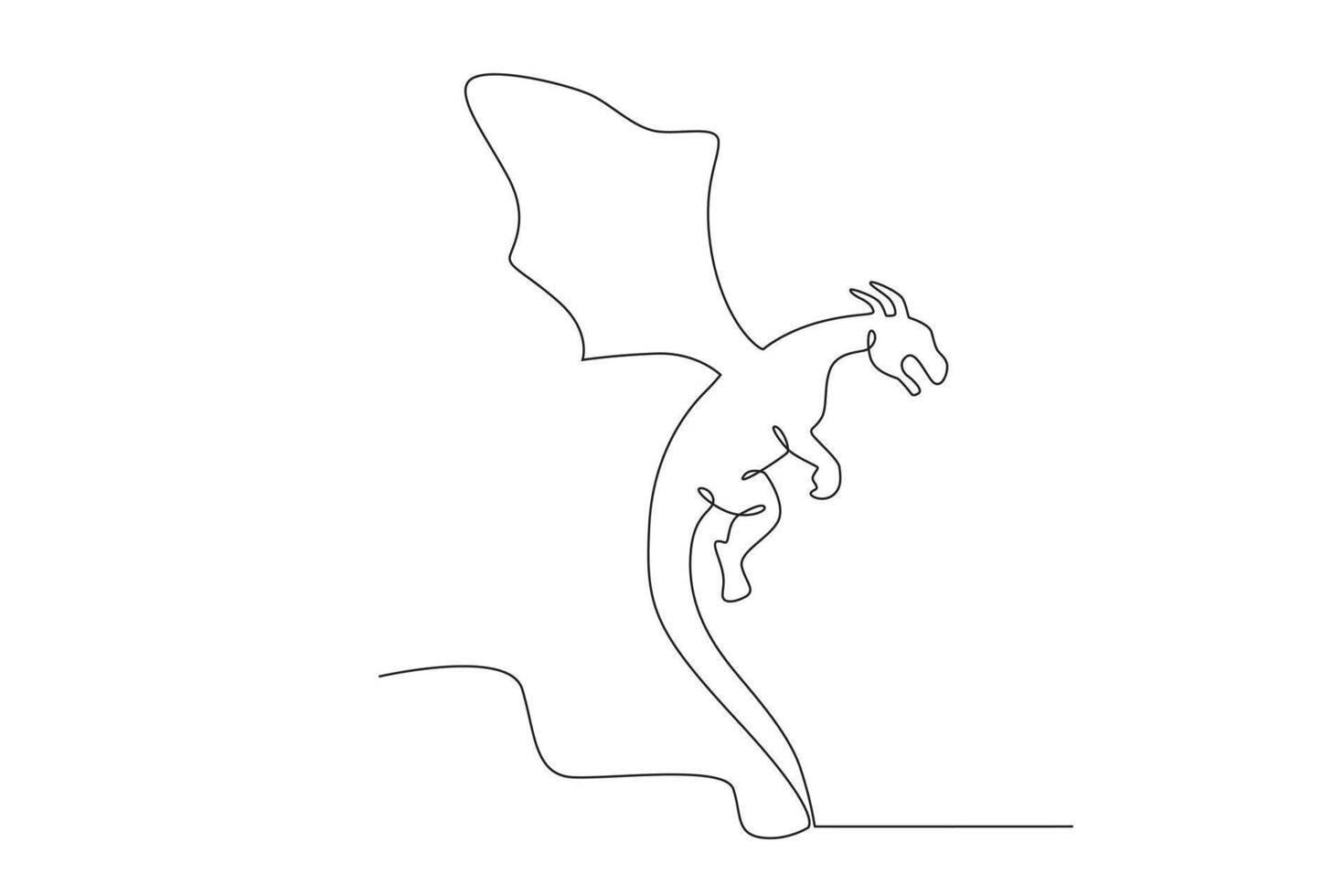 A dragon that has a body shape like a dinosaur vector