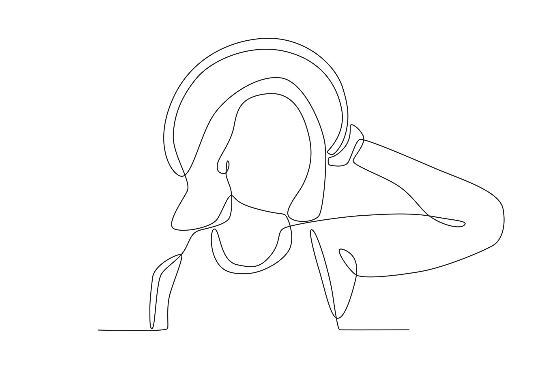 a-woman-wearing-a-beach-hat-37331128-vector-art-at-vecteezy