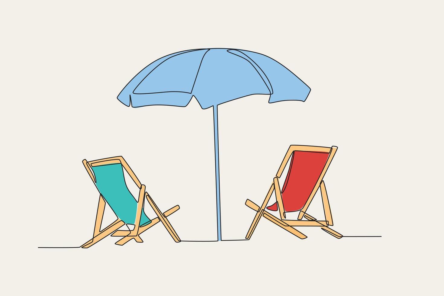 A place to relax on the beach vector