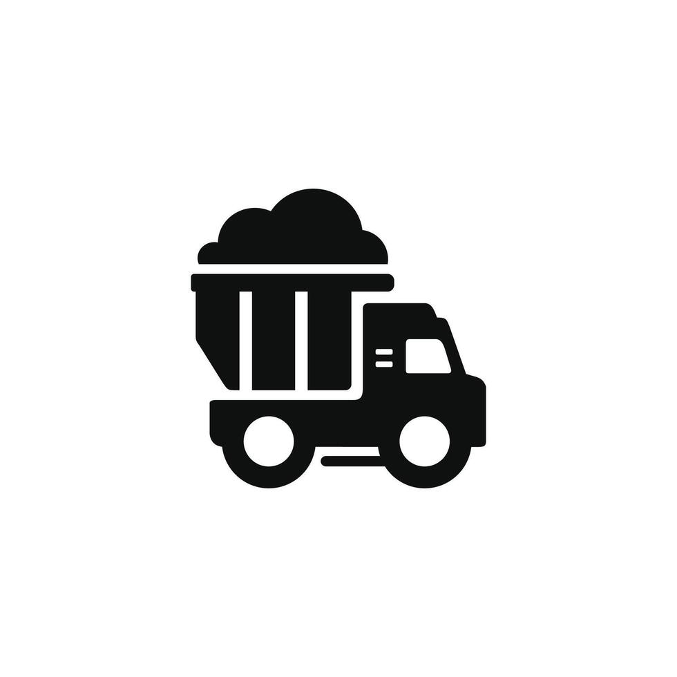 Dump truck icon isolated on white background vector