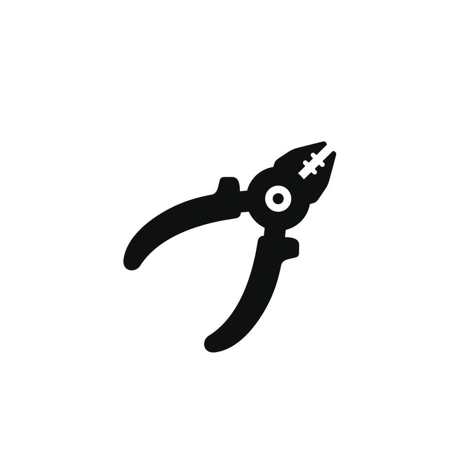 Pliers icon isolated on white background vector