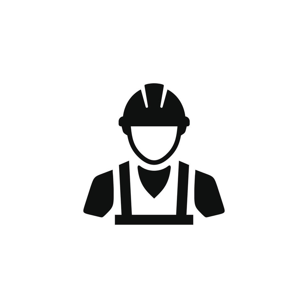 Construction worker icon isolated on white background. Worker icon. Builder icon vector