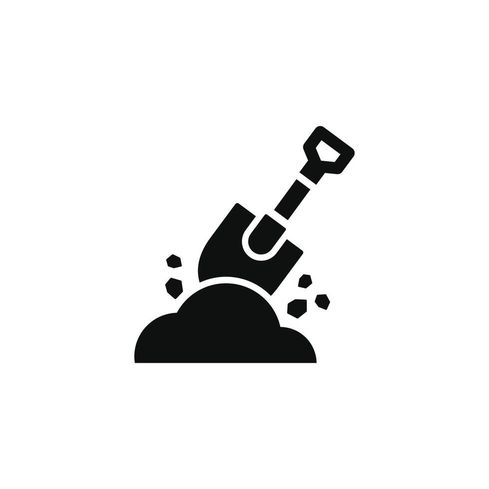 Shovel icon isolated on white background vector