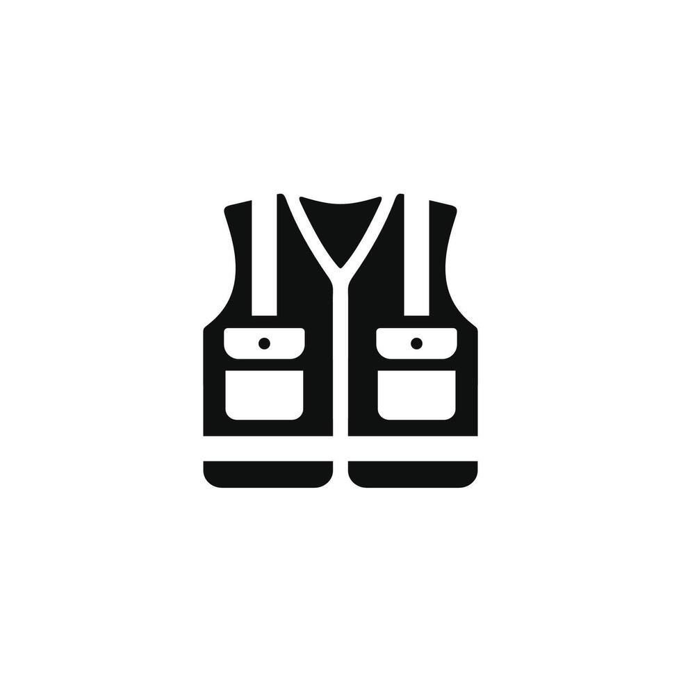 Safety vest icon isolated on white background vector