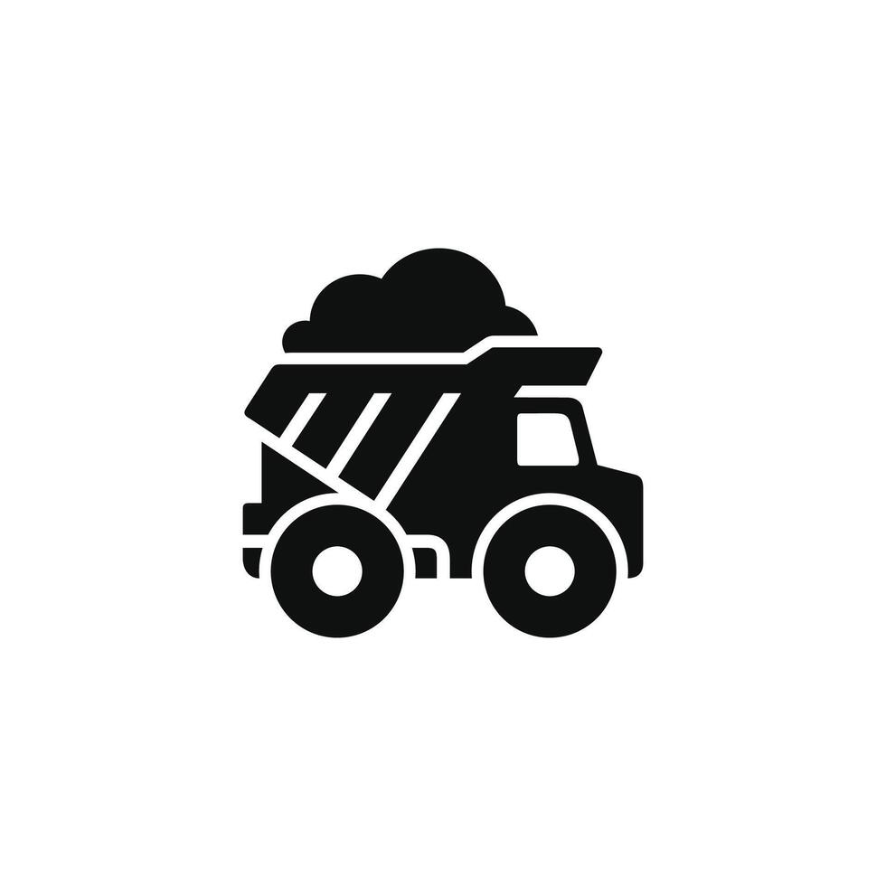 Dump truck icon isolated on white background vector
