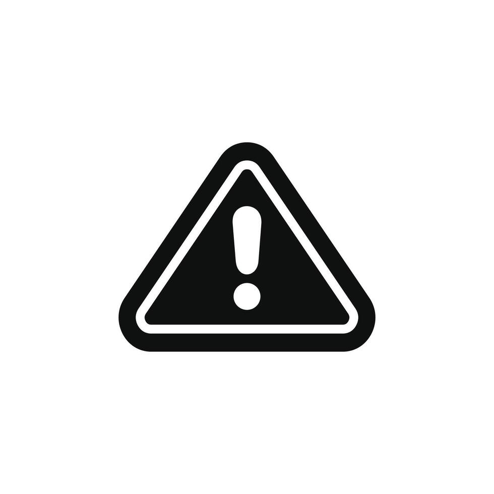 Warning icon isolated on white background vector