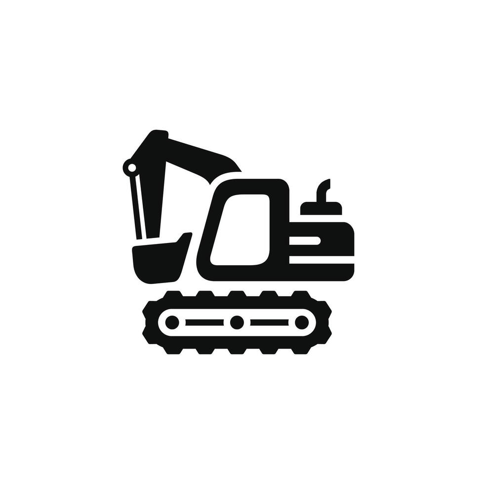 Excavator icon isolated on white background vector