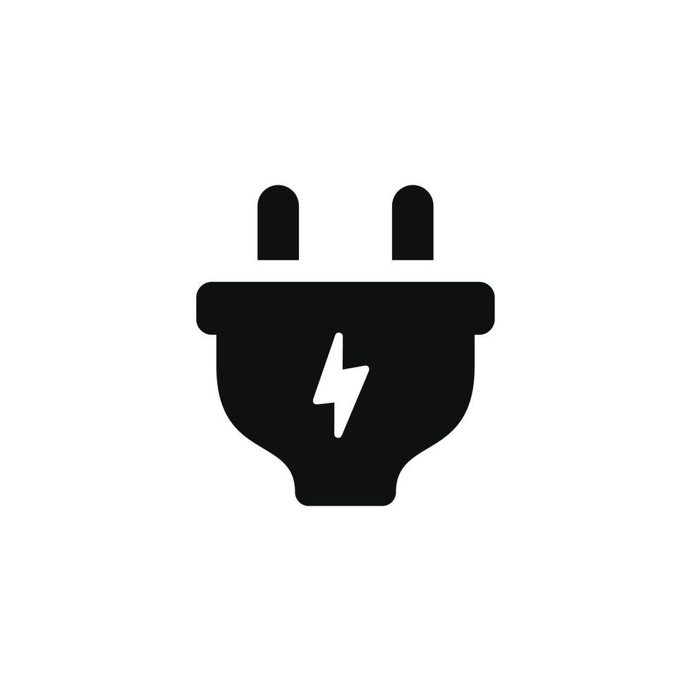 eléctrico enchufe icono aislado en blanco antecedentes vector