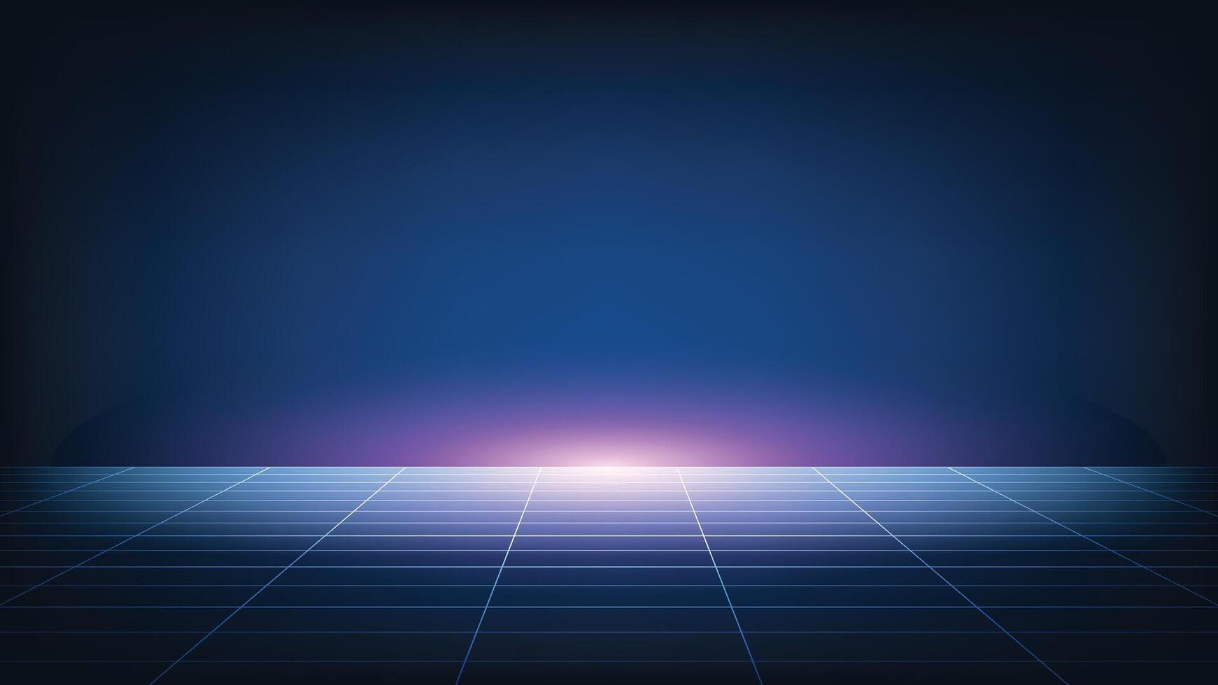 blue background with futuristic grid line and pink lighting glowing with blank space vector