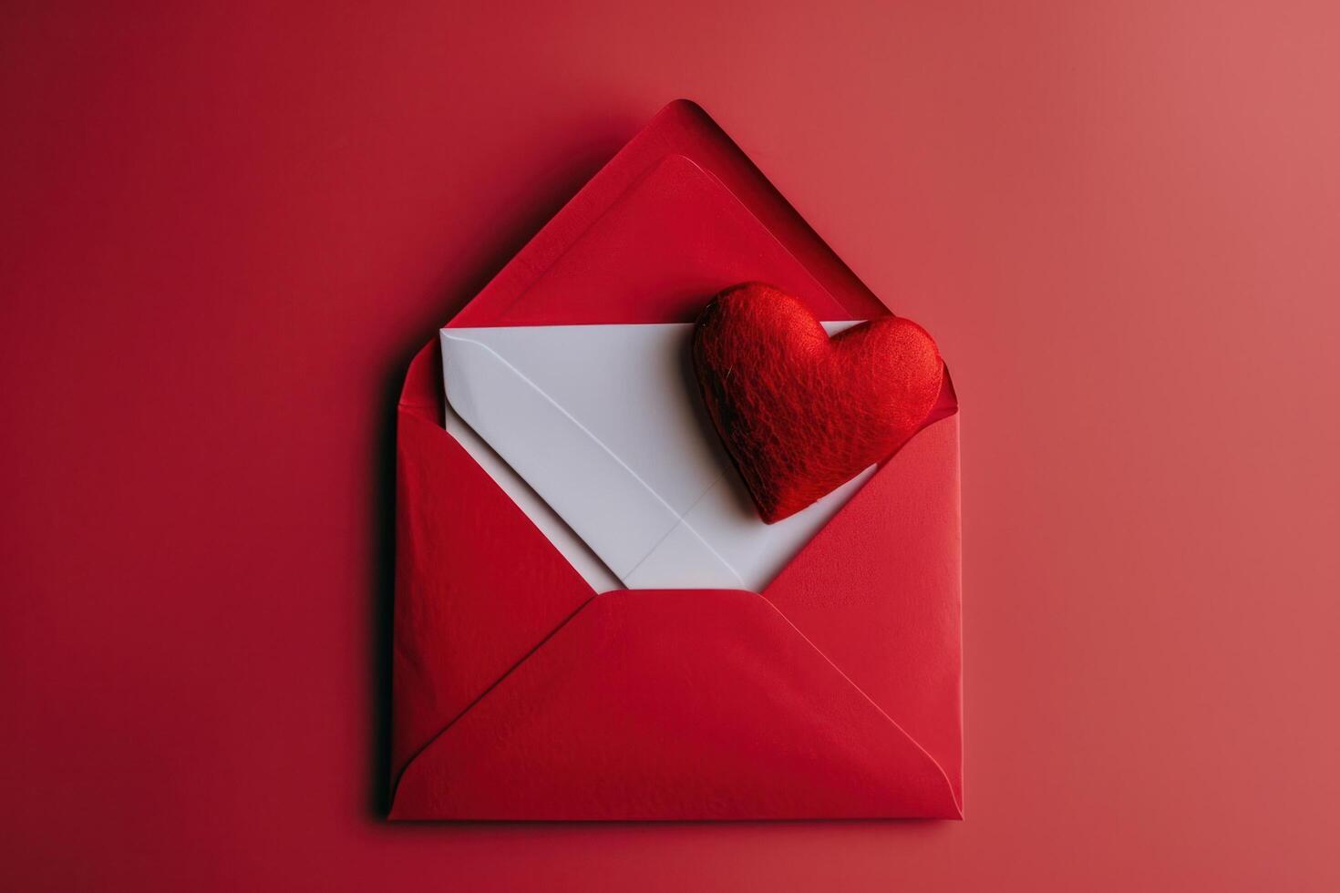 AI generated an envelope containing a couple heart shaped paper photo