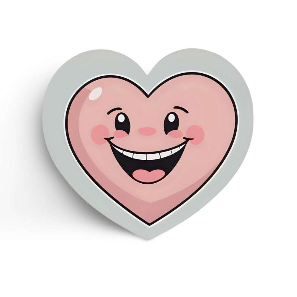 A cartoon heart with a smile on it 37332397 png