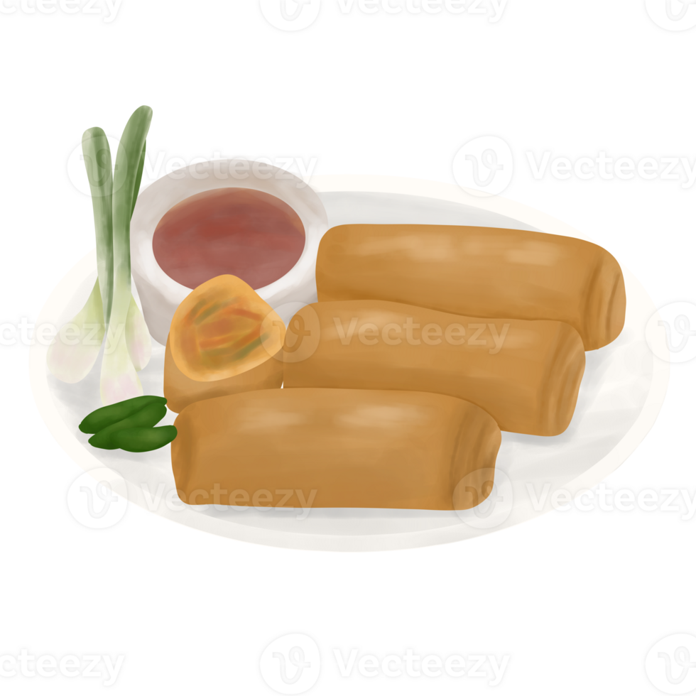 Lumpia Fried Spring Roll Delicious Food png