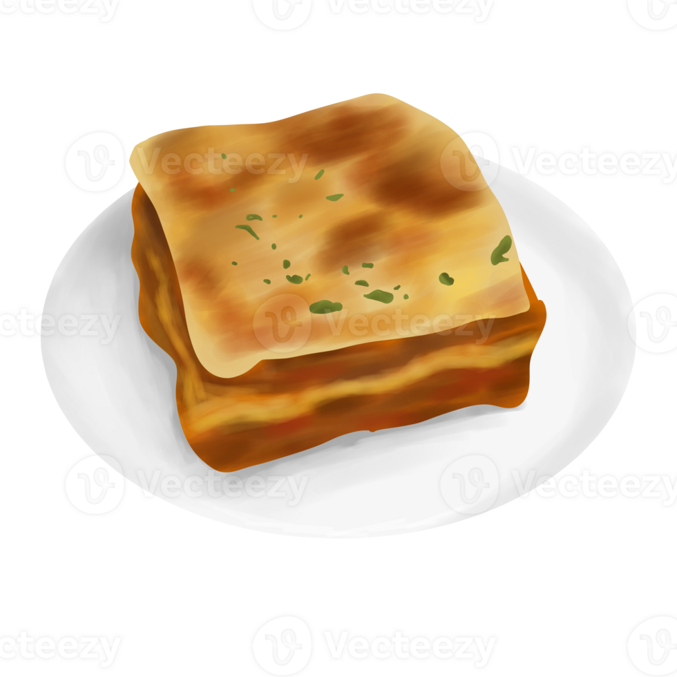 Lasagna Food Illustration png