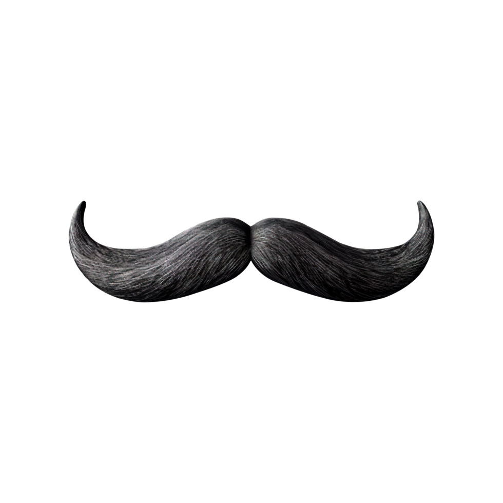 AI generated Black mustache on transparent background png