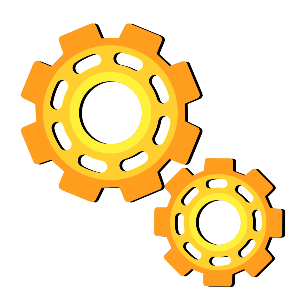 yellow gear icon png