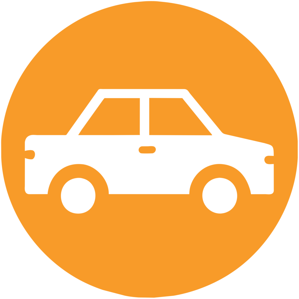 AI generated Cartoon car icon png