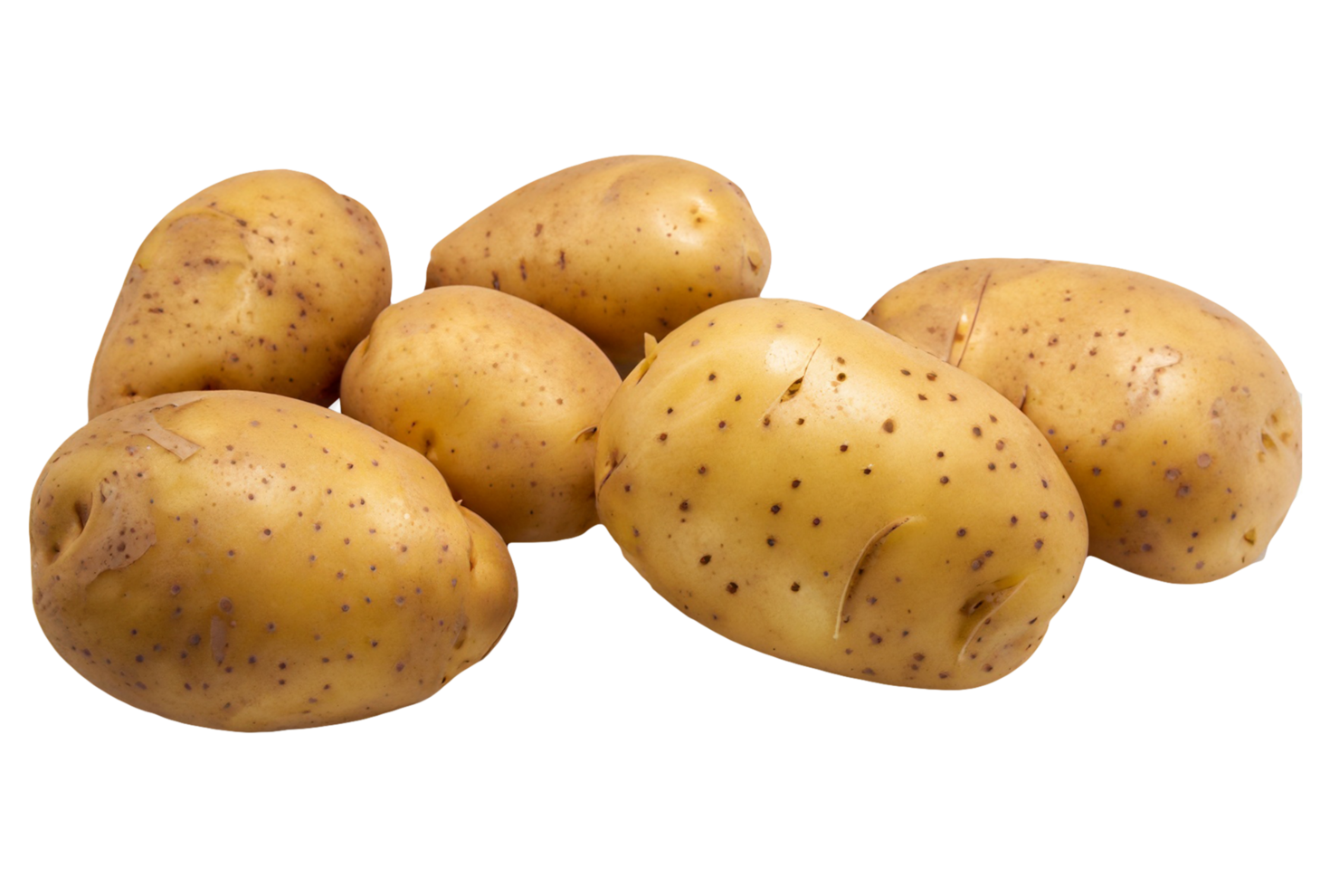 AI generated Potatoes are isolated in a transparent background. Potatoes PNG