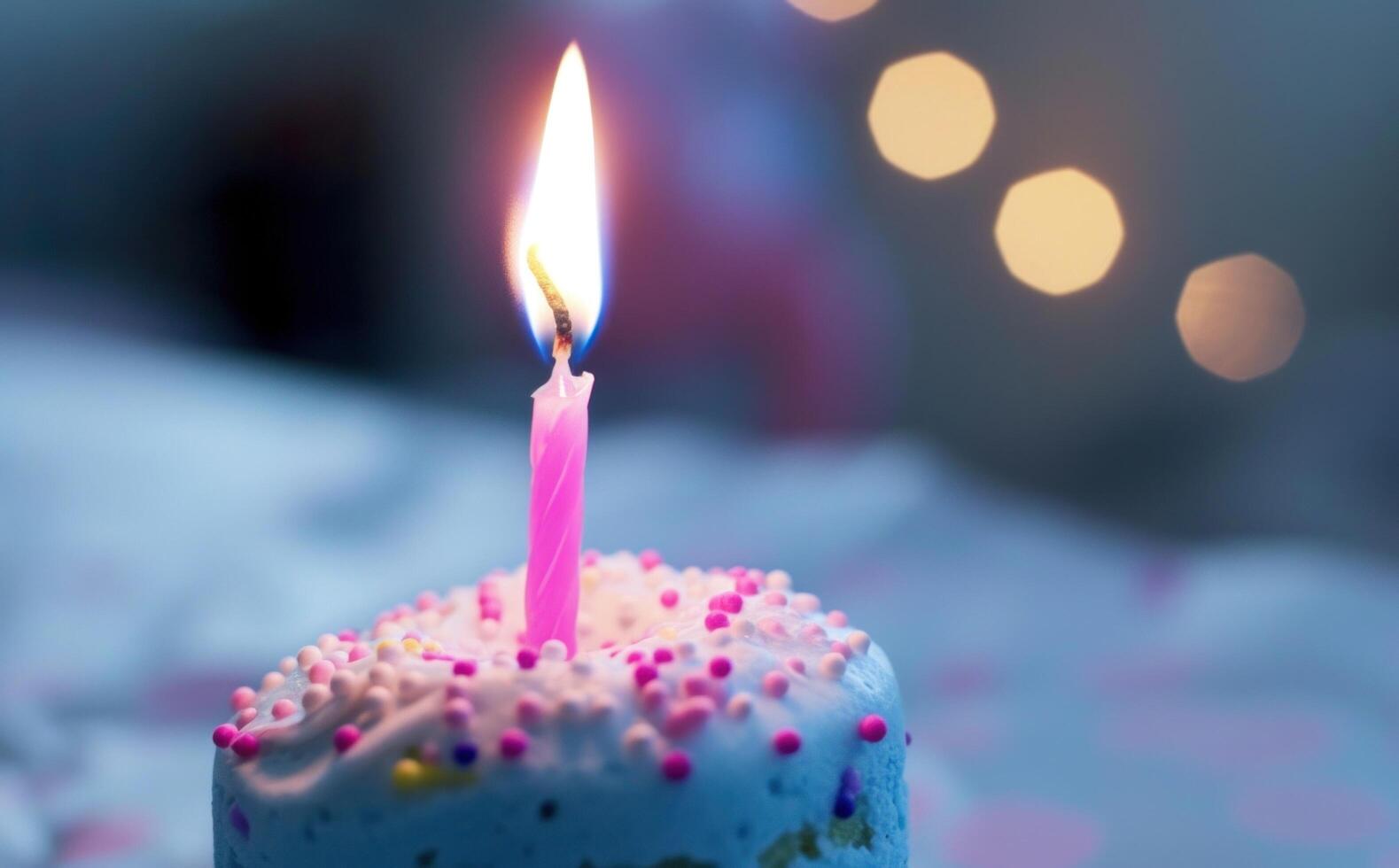 AI generated simple birthday candle photo