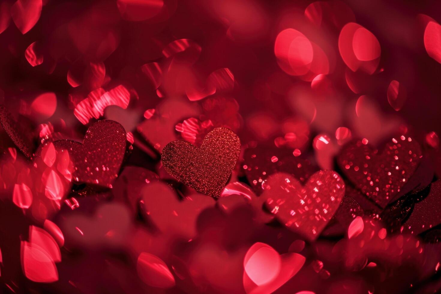 AI generated valentines day background hearts fluttering photo