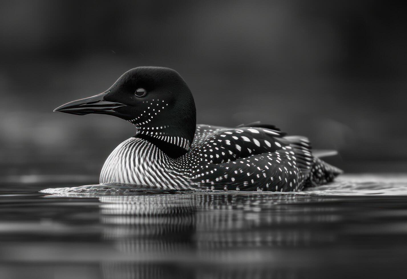 AI generated a brown loon is floating on a body of water photo