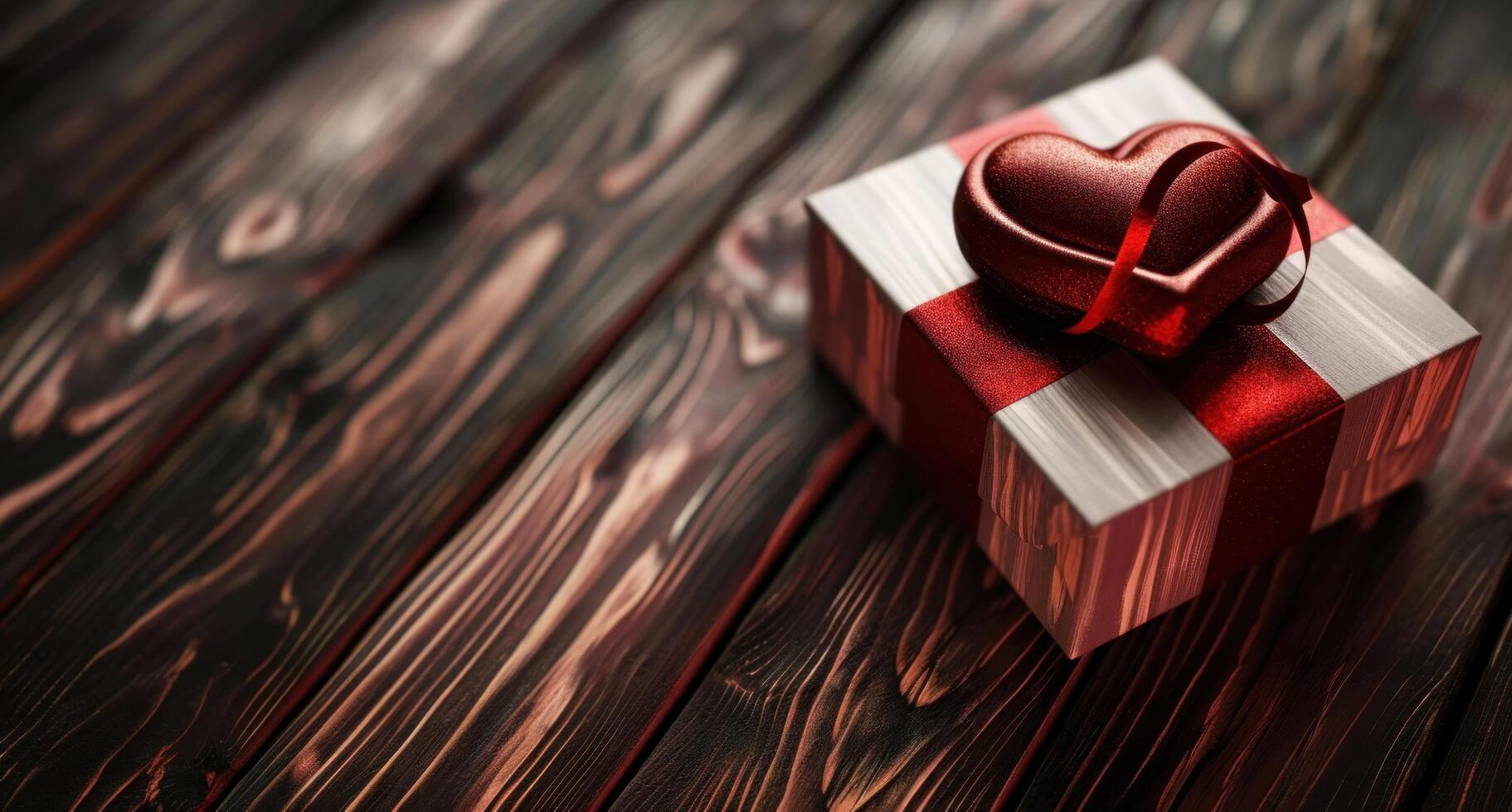 AI generated valentines day gift box photo