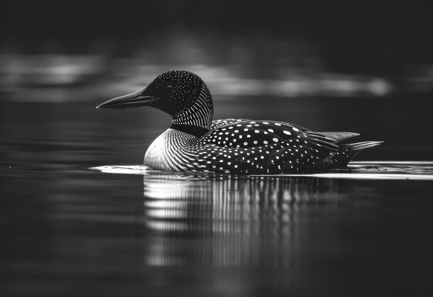 AI generated a brown loon is floating on a body of water photo