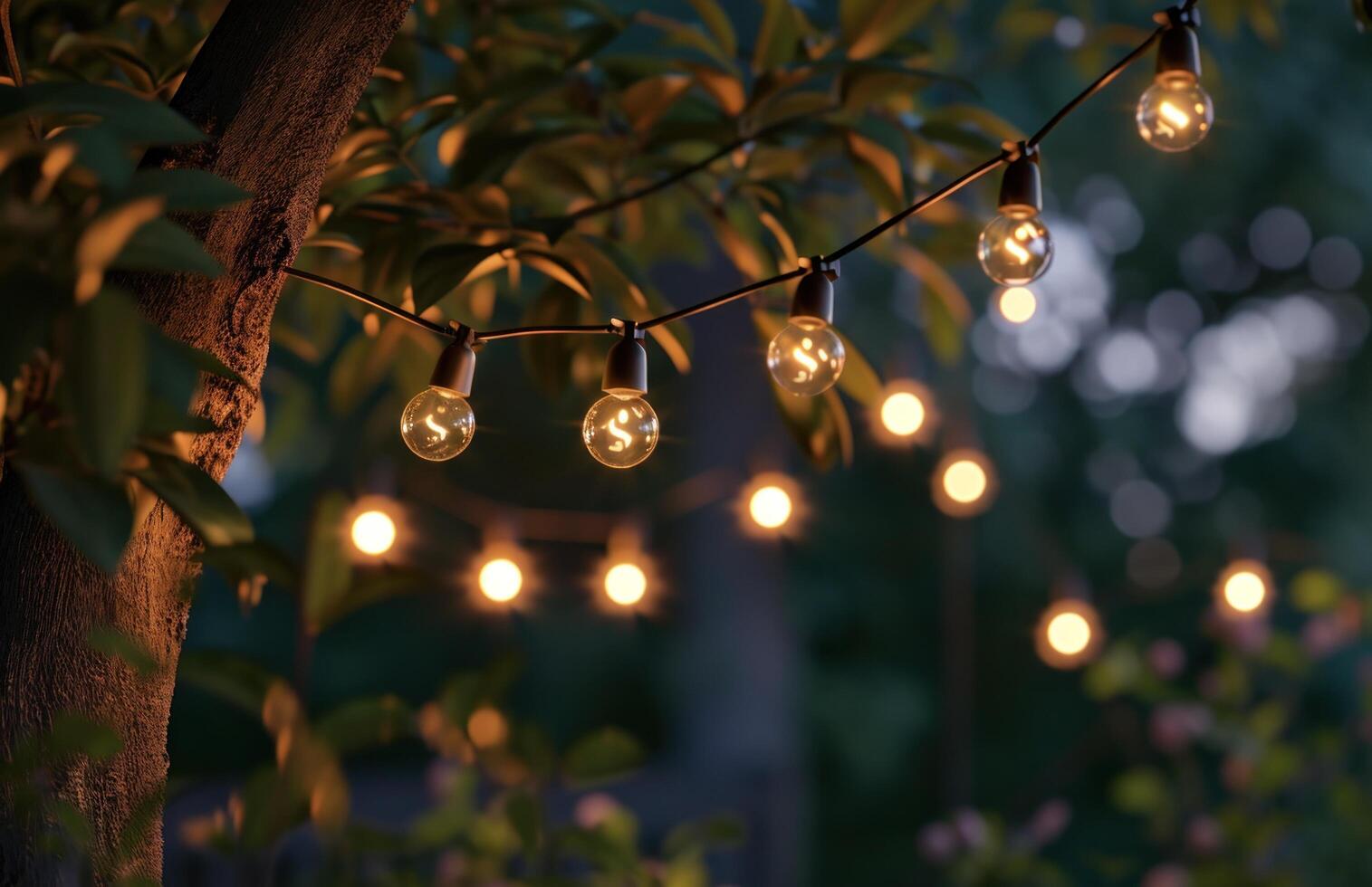 AI generated party light strings to use in your outdoor lighting photo