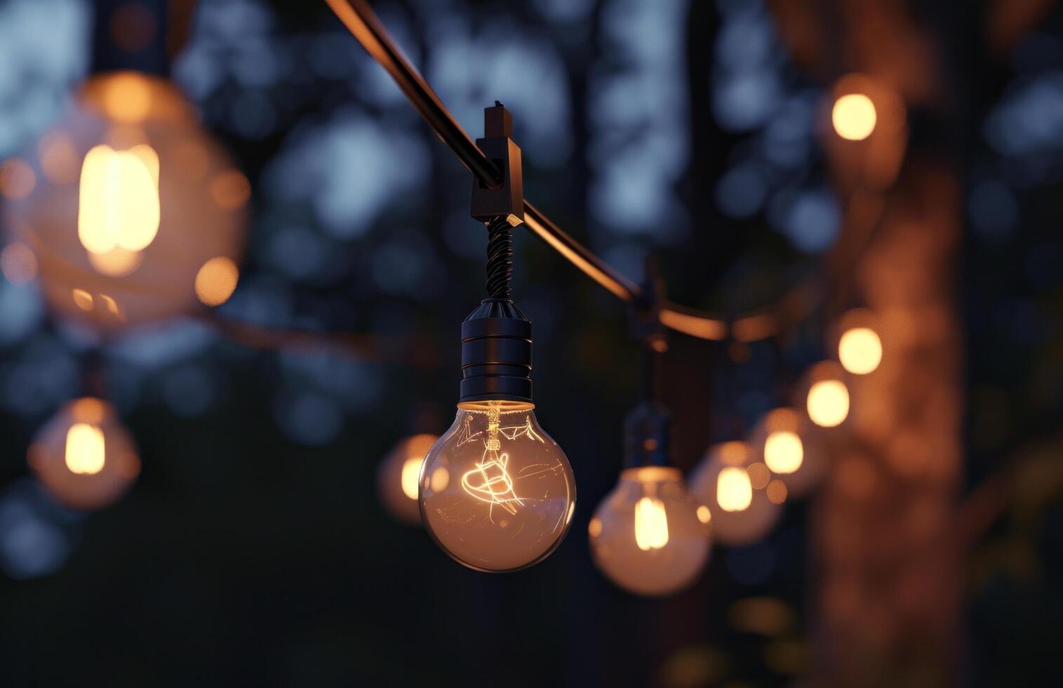AI generated party light strings to use in your outdoor lighting photo