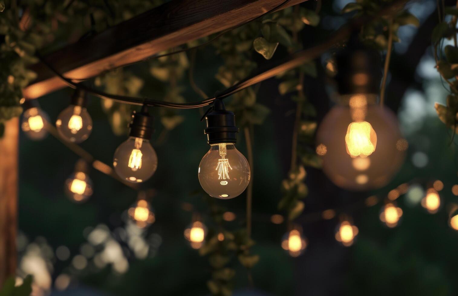 AI generated party light strings to use in your outdoor lighting photo