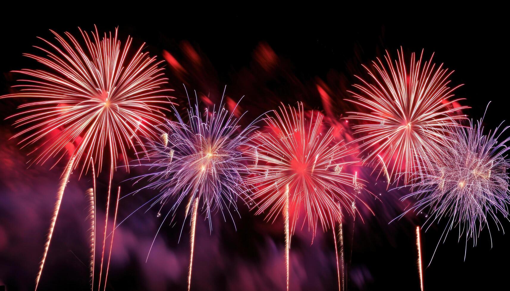 AI generated fireworks in the dark sky fireworks photo