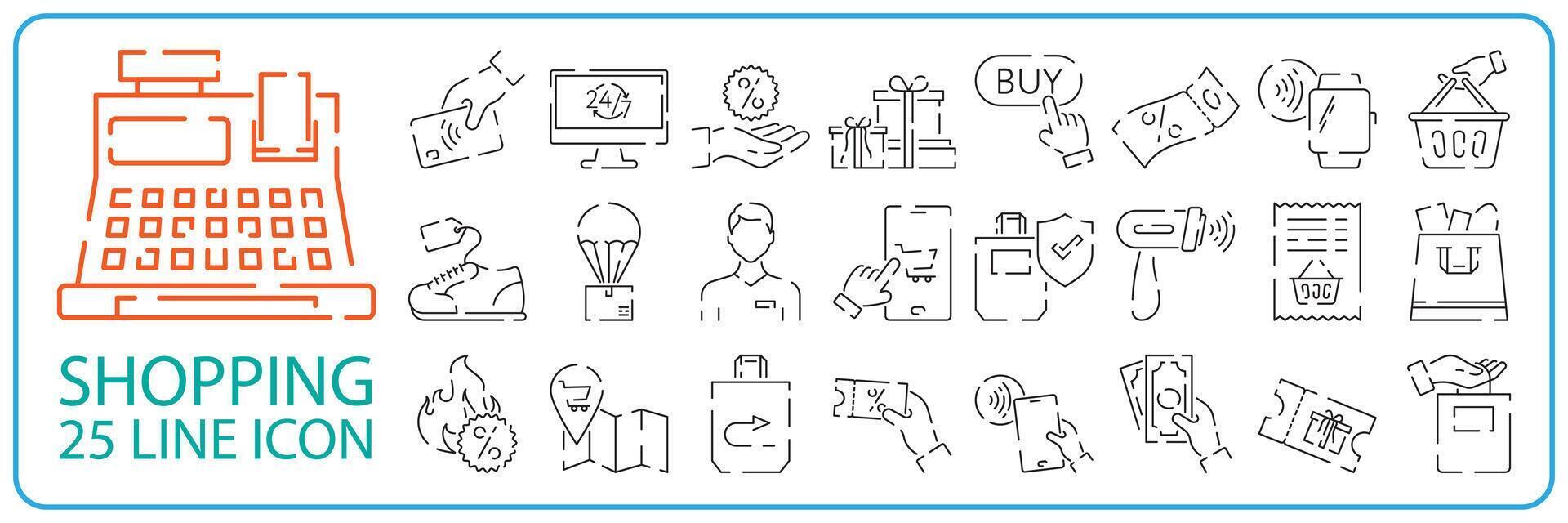 Black Friday line icon set Simple Discount Related Vector Line Icons. Contains such Icons as Coupon, Ribbon with Percent Sign, Discount Code and more.
