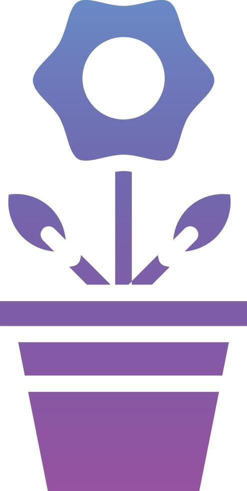 Large Flower Pot Vector Icon