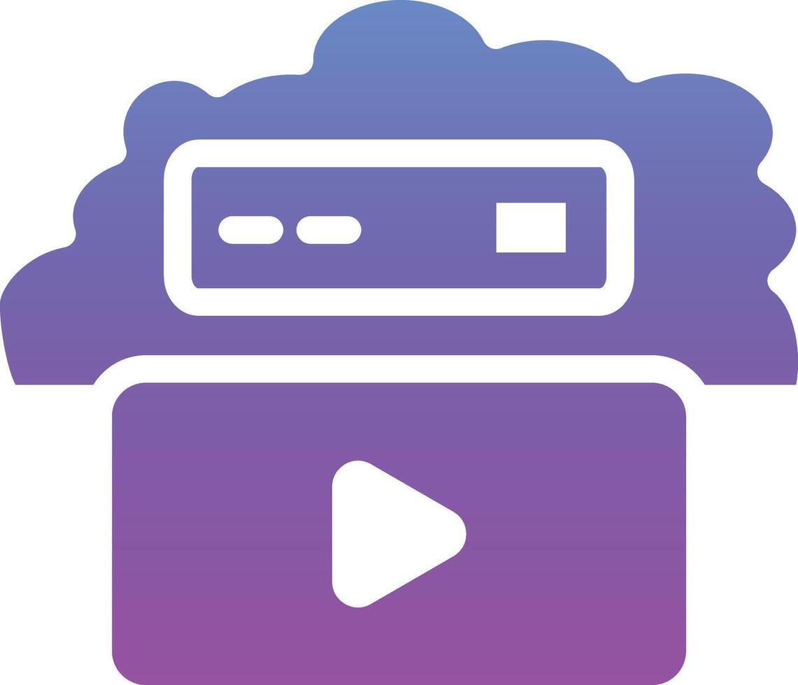 Cloud Video Vector Icon