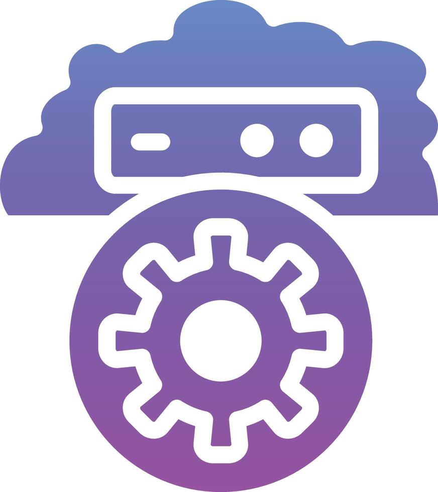 Cloud Setting Vector Icon