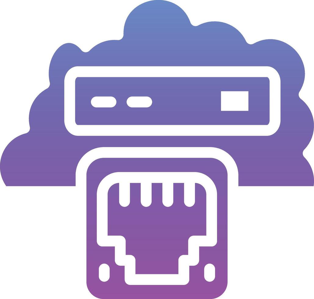 Cloud Ethernet Vector Icon