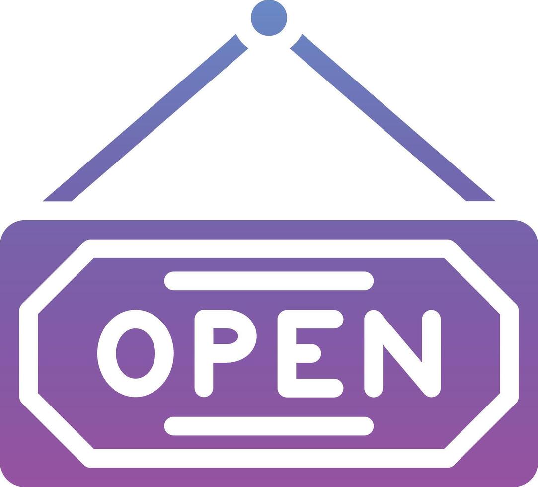 Open Store Sign Vector Icon