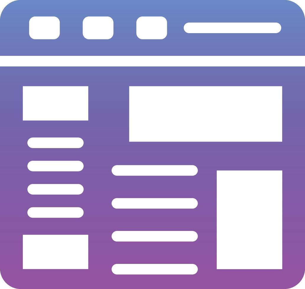 Page Layout Vector Icon
