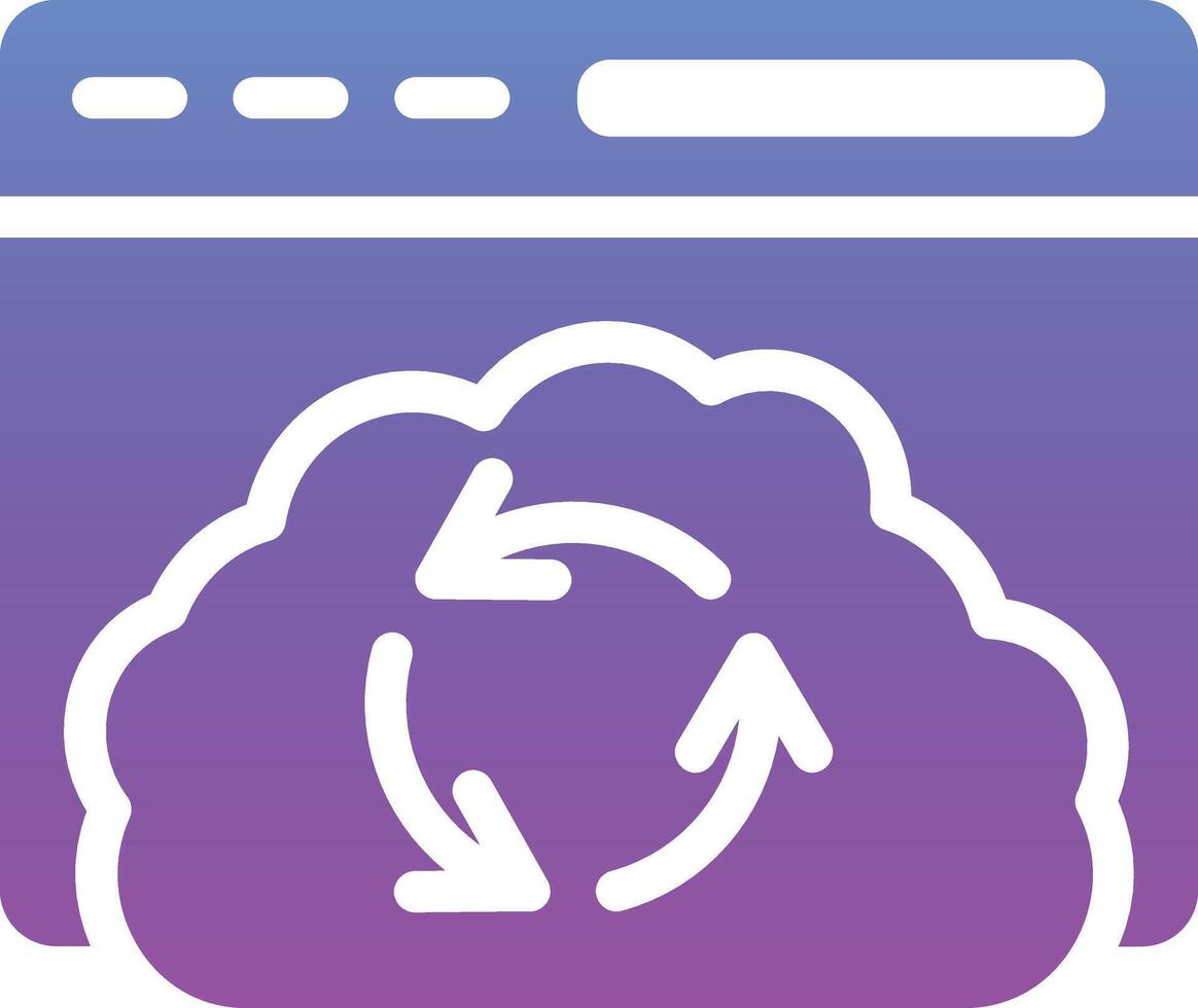 Cloud Sync Vector Icon