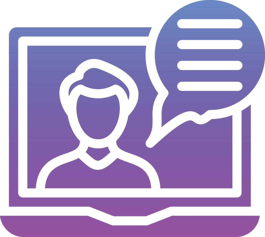 Online Lecture Vector Icon